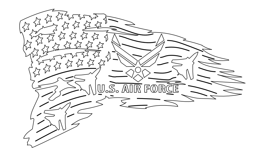 USAF Tattered Flag — Jets