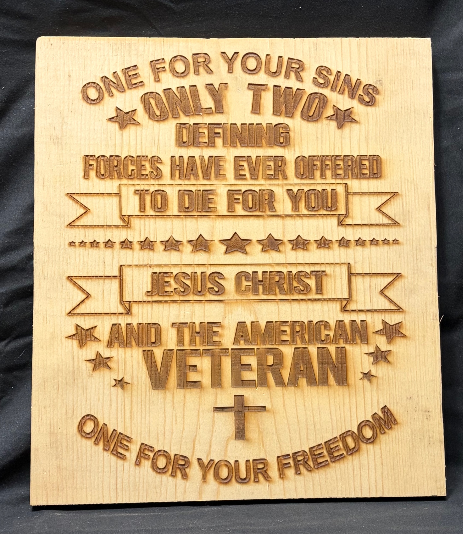 American Veteran Tribute Plaque